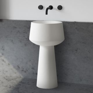 Напольная раковина ABBER Stein AS2508 50см белый матовый